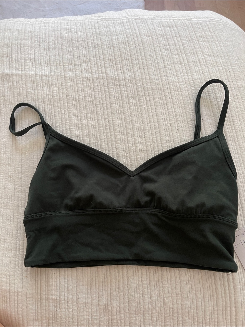 lululemon athletica green  align sweetheart bra 

V-Neck Lightweight Bralette